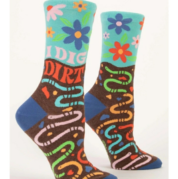 Blue Q I Dig Dirt W-Crew Socks - Picture 2 of 3